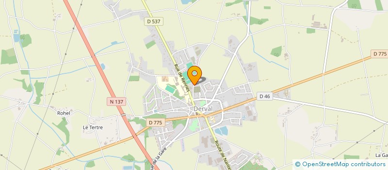 localisation de l'entreprise AMBULANCE GUINGUENE GARCIA  DERVAL