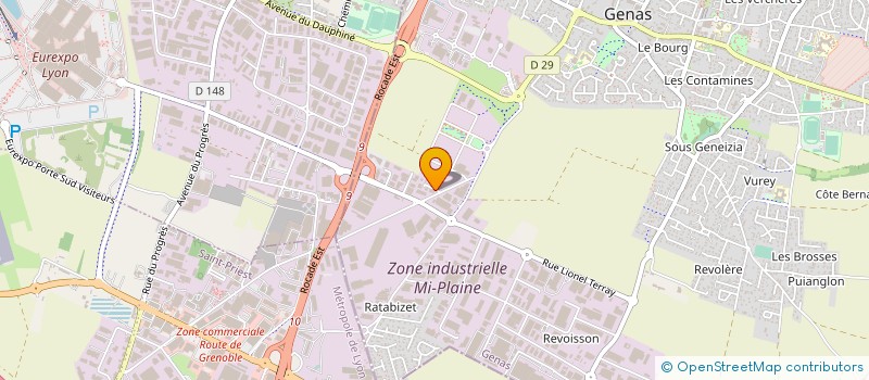 localisation de l'entreprise AMBULANCE LYON SUD ALS à GENAS