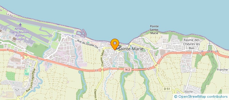 localisation de l'entreprise AMBULANCE OCEAN INDIEN à SAINTE-MARIE