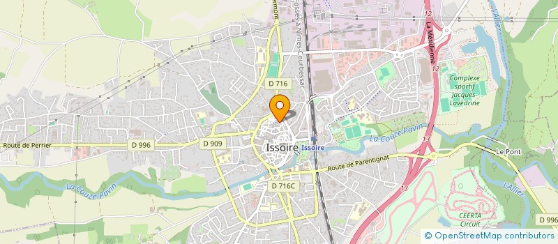 localisation de l'entreprise AMBULANCE SERVICE ISSOIRE à ISSOIRE