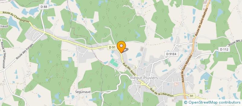 localisation de l'entreprise AMBULANCE SOUSSAINTJEAN DEGARDIN à PIEGUT-PLUVIERS