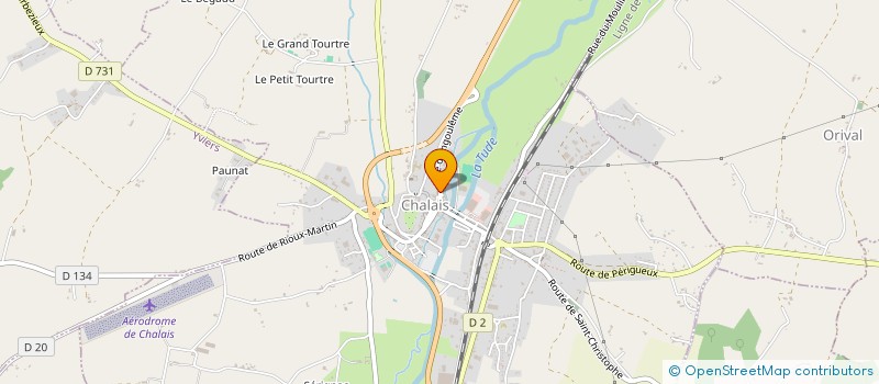 localisation de l'entreprise AMBULANCE SUD-CHARENTE CHALAIS AUBETERRE à CHALAIS