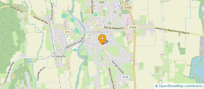 localisation de l'entreprise AMBULANCE-TAXI CARRERE  VIC-EN-BIGORRE