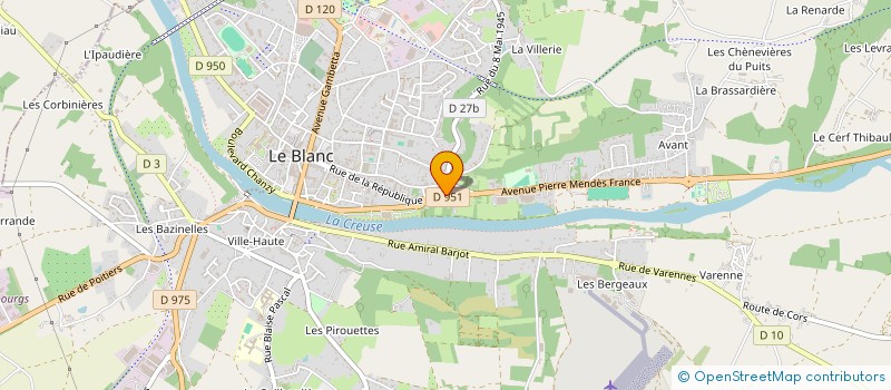 localisation de l'entreprise AMBULANCE-TAXI LE NOC à LE BLANC