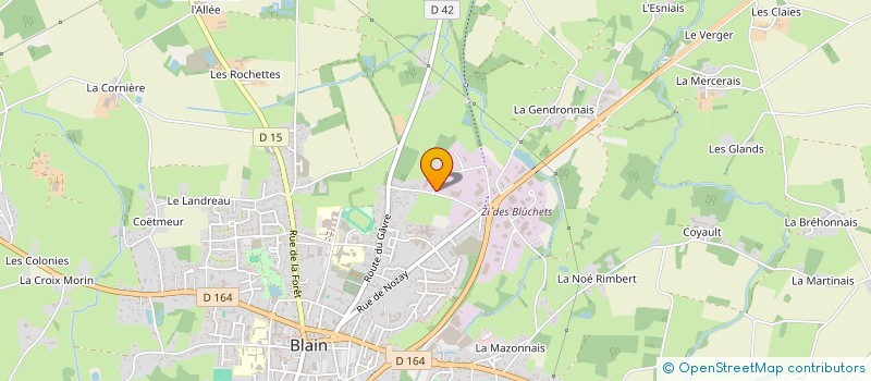 localisation de l'entreprise AMBULANCE-TAXI ROUAUD à BLAIN