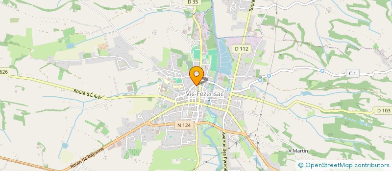localisation de l'entreprise AMBULANCE VICOISE à VIC-FEZENSAC