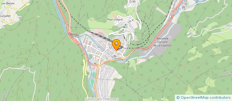 localisation de l'entreprise AMBULANCES 73 à MOUTIERS