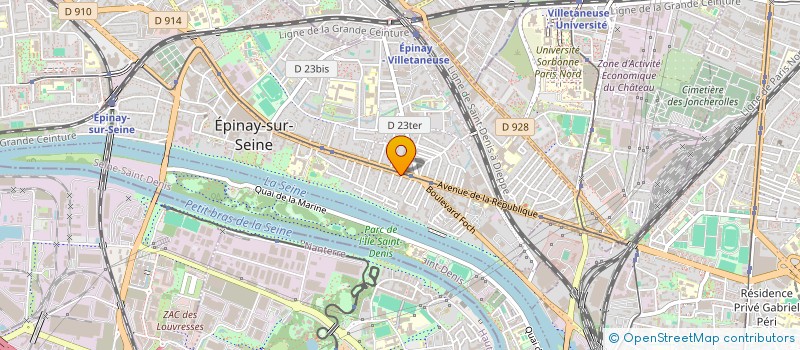 localisation de l'entreprise AMBULANCES A.D.M  EPINAY-SUR-SEINE