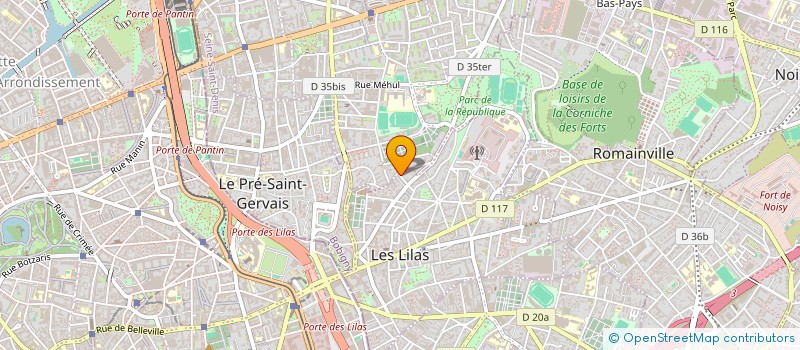 localisation de l'entreprise AMBULANCES A J SULLY à LES LILAS