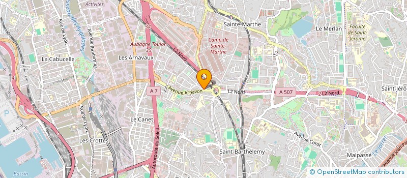 localisation de l'entreprise AMBULANCES A.P.S  MARSEILLE