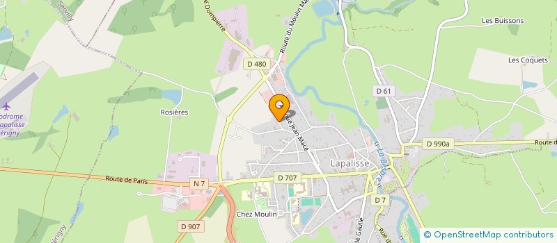 localisation de l'entreprise AMBULANCES ACL à LAPALISSE