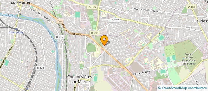 localisation de l'entreprise AMBULANCES ADFM à CHENNEVIERES-SUR-MARNE