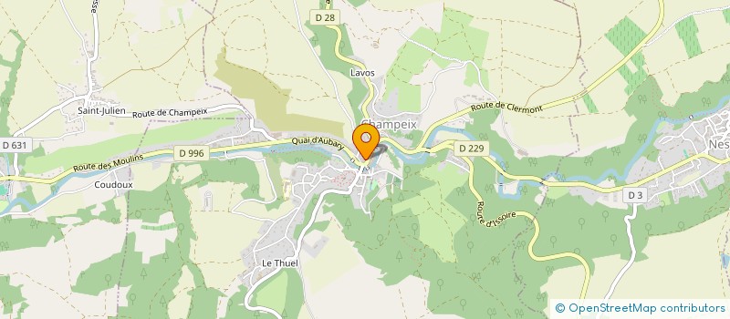 localisation de l'entreprise AMBULANCES AGREEES TARDIF  CHAMPEIX