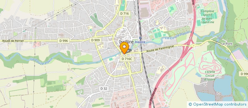localisation de l'entreprise AMBULANCES AGREES CHEMINADE à ISSOIRE