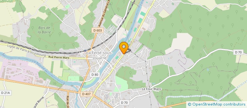 localisation de l'entreprise AMBULANCES AJR à LA FERTE-SOUS-JOUARRE