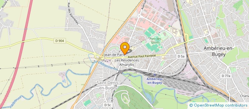 localisation de l'entreprise AMBULANCES AMBARROISES  AMBERIEU-EN-BUGEY