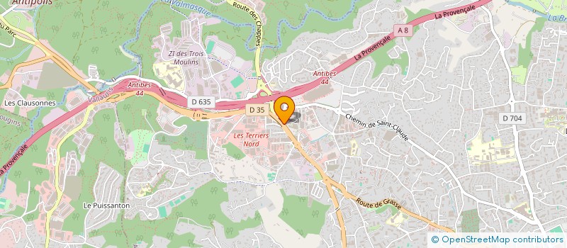 localisation de l'entreprise AMBULANCES ANTIPOLIS à ANTIBES