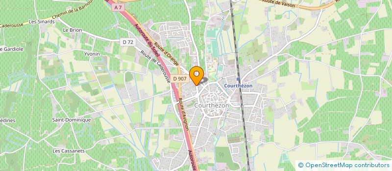 localisation de l'entreprise AMBULANCES ASSISTANCE COURTHEZON  COURTHEZON