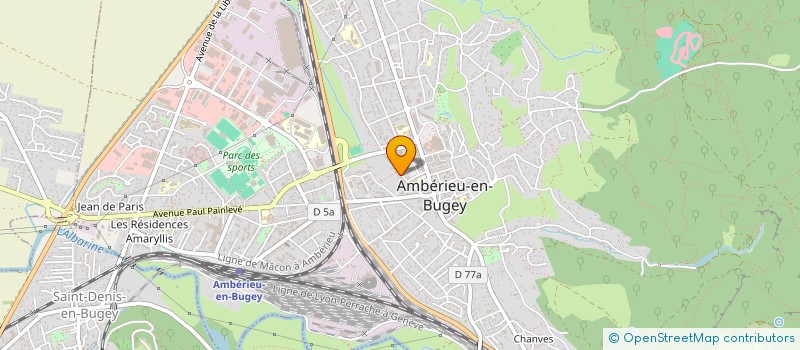localisation de l'entreprise AMBULANCES ASSISTANCES 01 à SAINT-DENIS-EN-BUGEY
