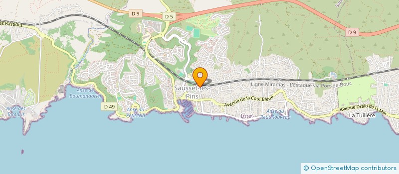 localisation de l'entreprise AMBULANCES ATHENA à SAUSSET-LES-PINS
