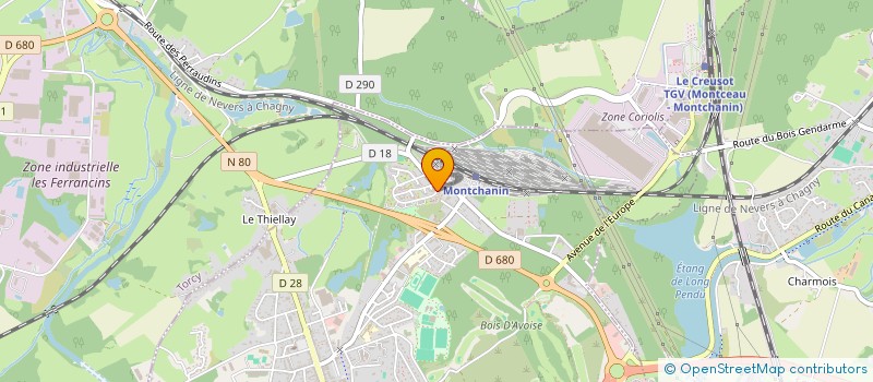 localisation de l'entreprise AMBULANCES AUBLANC à MONTCHANIN