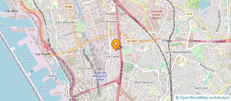 localisation de l'entreprise AMBULANCES BAILLE à MARSEILLE 14EME