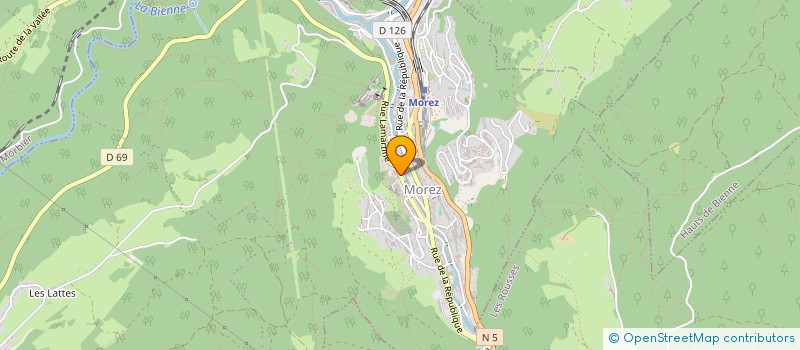 localisation de l'entreprise AMBULANCES BLANC TAXIS DU HAUT JURA  HAUTS DE BIENNE