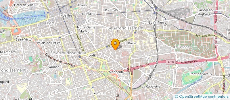 localisation de l'entreprise AMBULANCES BORELY à MARSEILLE