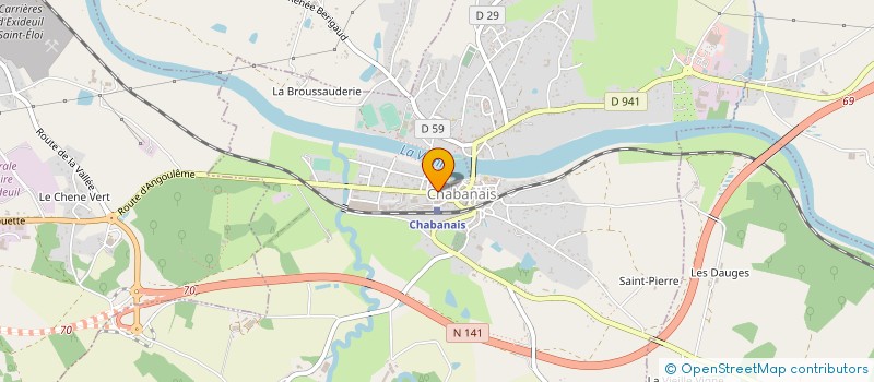 localisation de l'entreprise AMBULANCES BOURCIER DUMONTET à CHABANAIS