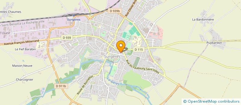 localisation de l'entreprise AMBULANCES BRILLOUET SARL à SURGERES