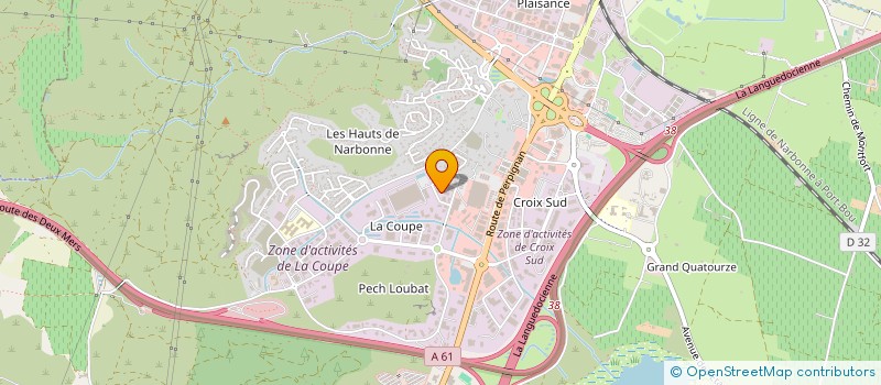 localisation de l'entreprise AMBULANCES CATHARES  NARBONNE