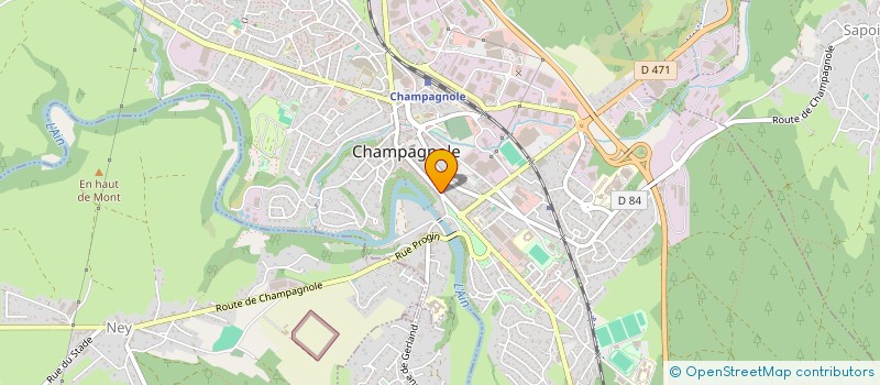 localisation de l'entreprise AMBULANCES CAZEAUD  CHAMPAGNOLE