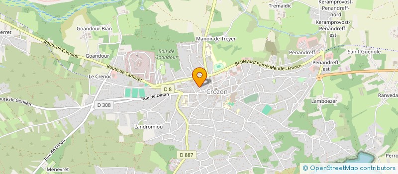 localisation de l'entreprise AMBULANCES CHAMPAL à CROZON