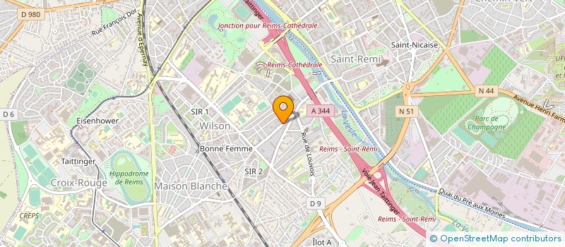 localisation de l'entreprise AMBULANCES CHAMPFLEURY à REIMS