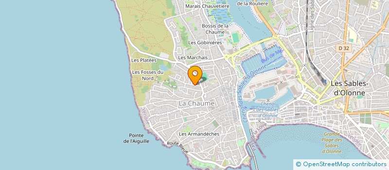 localisation de l'entreprise AMBULANCES CHAUMOISES à LES SABLES D'OLONNE