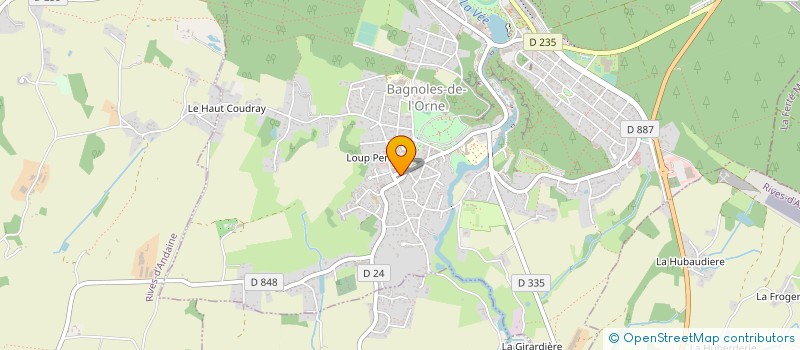 localisation de l'entreprise AMBULANCES COSNEAU à DOMFRONT-EN-POIRAIE