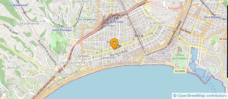 localisation de l'entreprise AMBULANCES COTE D'AZUR 06 à NICE