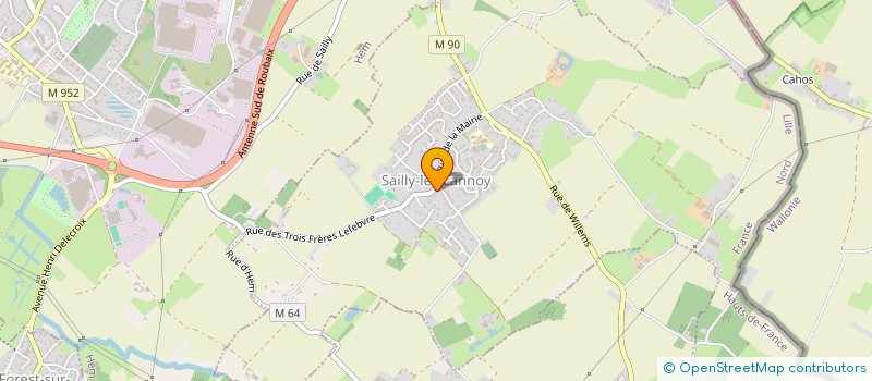 localisation de l'entreprise AMBULANCES COUENS DANIEL  SAILLY-LEZ-LANNOY