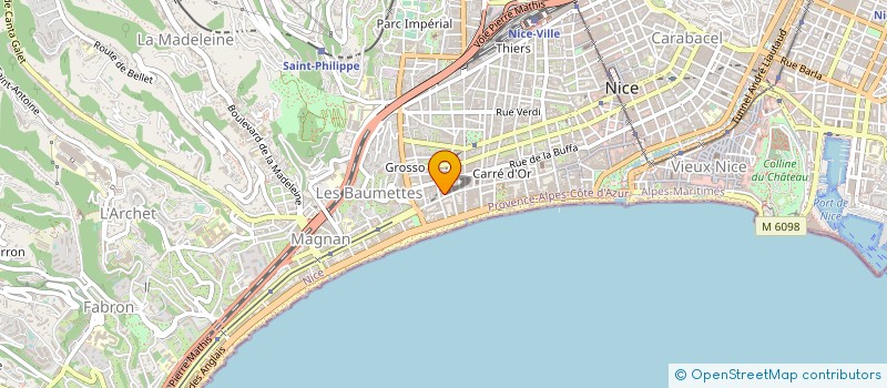 localisation de l'entreprise AMBULANCES CROIX BLEUE à NICE