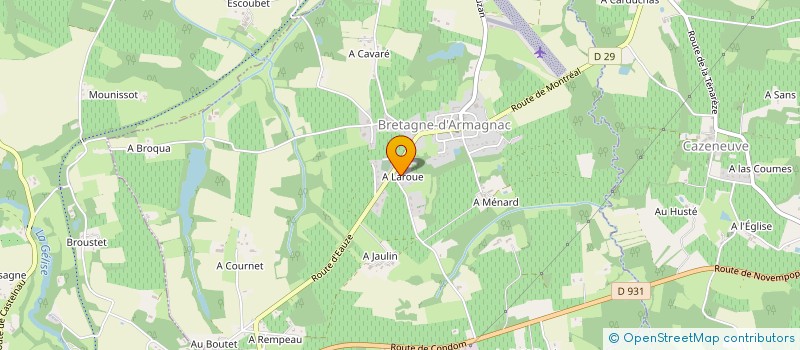 localisation de l'entreprise AMBULANCES DASTE à BRETAGNE D'ARMAGNAC