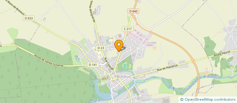 localisation de l'entreprise AMBULANCES DE BRETEUIL à BRETEUIL