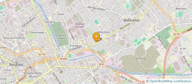 localisation de l'entreprise AMBULANCES DE FRANCE TER à WATTRELOS