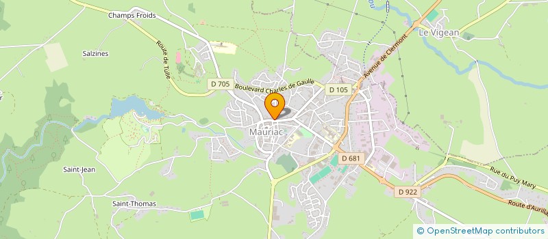 localisation de l'entreprise AMBULANCES DE L'AUZE à MAURIAC