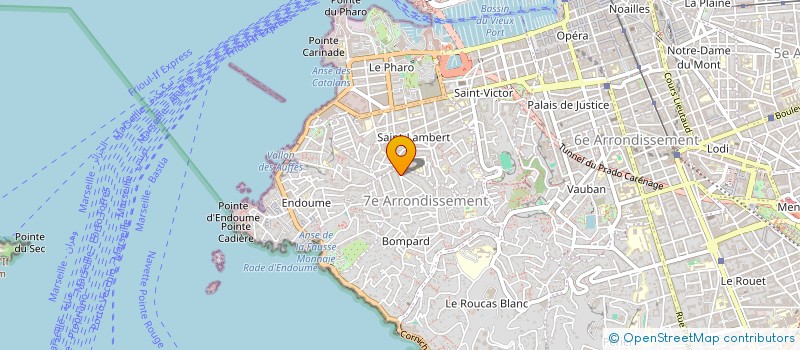 localisation de l'entreprise AMBULANCES DE LA CORNICHE à MARSEILLE