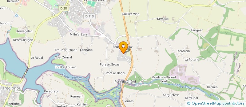 localisation de l'entreprise AMBULANCES DE LA COTE à LANNILIS