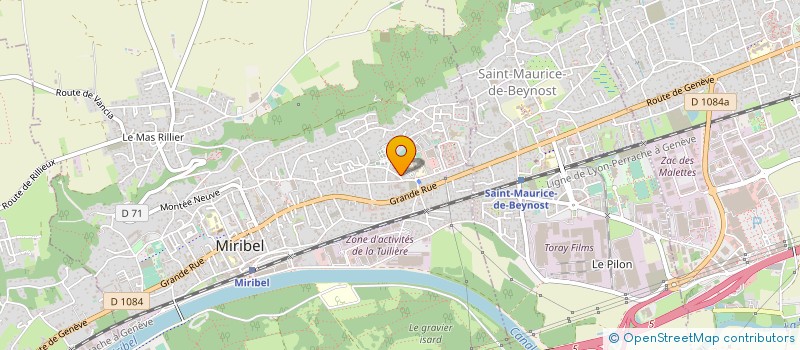 localisation de l'entreprise AMBULANCES DE LA COTIERE à MIRIBEL