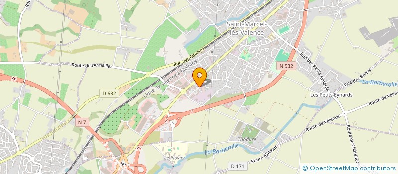 localisation de l'entreprise AMBULANCES DE LA PLAINE à SAINT-MARCEL-LES-VALENCE