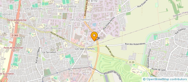 localisation de l'entreprise AMBULANCES DECINOISES  DECINES-CHARPIEU