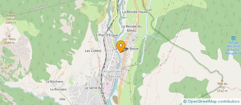 localisation de l'entreprise AMBULANCES DES ECRINS 05 à L'ARGENTIERE-LA-BESSEE