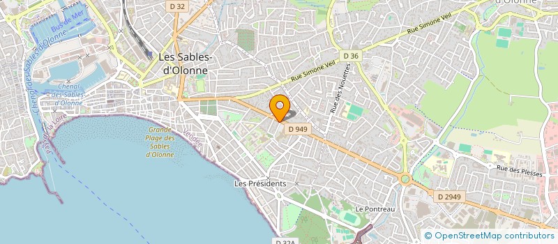 localisation de l'entreprise AMBULANCES DES OLONNES à LES SABLES D'OLONNE